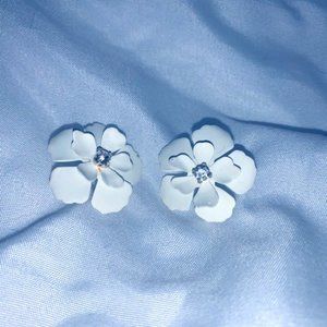 Loft White Flower Studs- Brand New, Never Worn!